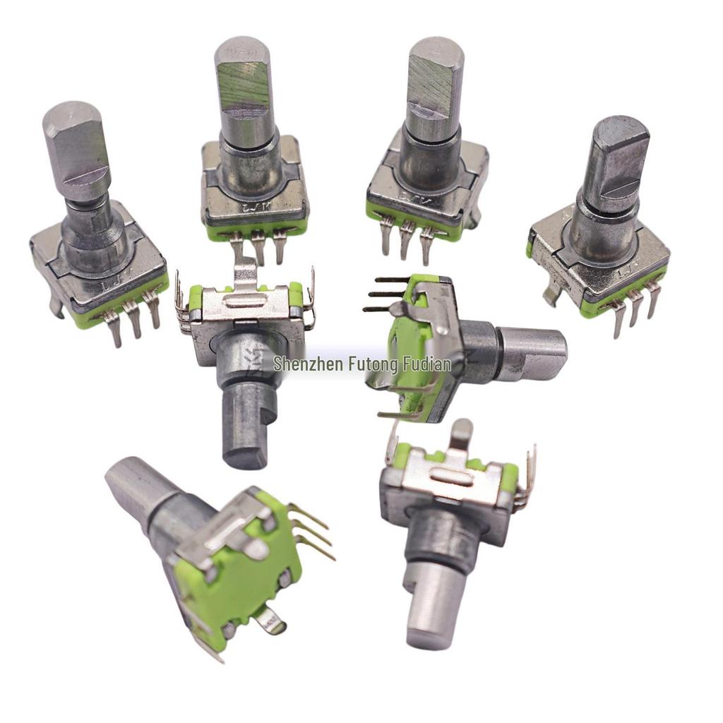 LJV Lin Ji Wei EC11 Car Console Navigation Volume Encoder & Switch - 360° Rotation, Half Shaft with Switch