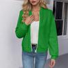 Women's Loose Comfortable Casual Fashionable Zipper Jacket Solid Color Jacket