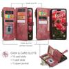 Кошелек на молнии Чехол для карт и телефона Для iPhone 17 Air 16E 16 Pro Max 15 Plus 14 12 13 11 XS XR X Ремешок Кожаный Флип-кошелек Чехол
