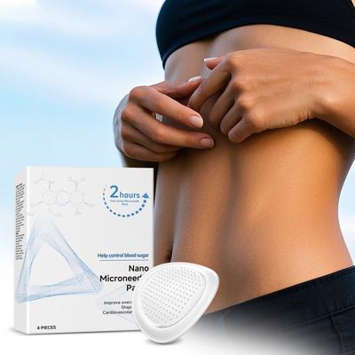 Пластырь Nano Micro Needle, наклейка для похудения и контурирования тела, укрепляющая наклейка, уменьшающая мелкие морщины и подчеркивающая морщины патч для ухода(4шт
