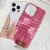 Чехол для телефона зимнего коричневого цвета с сетчатым рисунком для iPhone 17 Air 16 15 14 13 11 12 Pro Max 7 8 Plus X XS XR SE 2022 2020 16e.