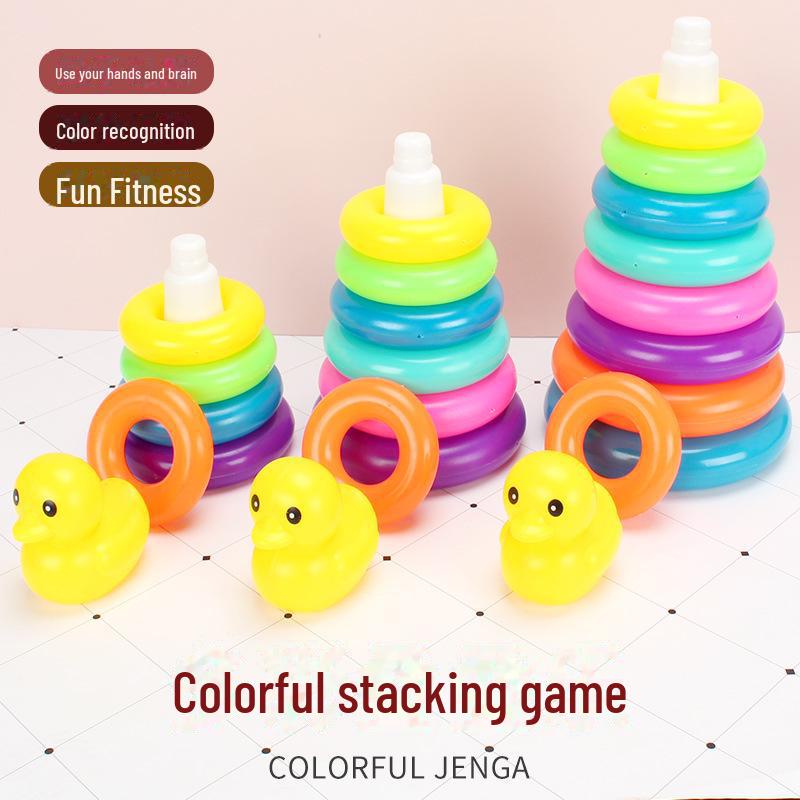 Развивающая игрушка для малышей «Цветные радужные кольца» (Возраст 1-3 года)