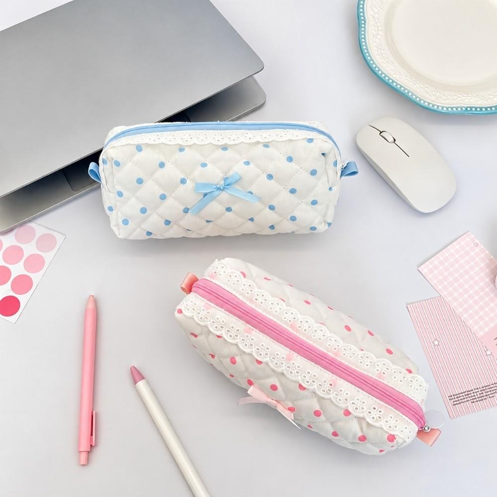 Dot Pattern Pencil Case Multifunctional Pencil Pouch New Pen Bag Gift