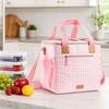 Insulation Lunch Bag, Leakproof Portable Cooler Tote Bag, Large Capacity Lunch Bag with Crossbody Strap, Portable Picnic Lunchbox for Outdoor Parties