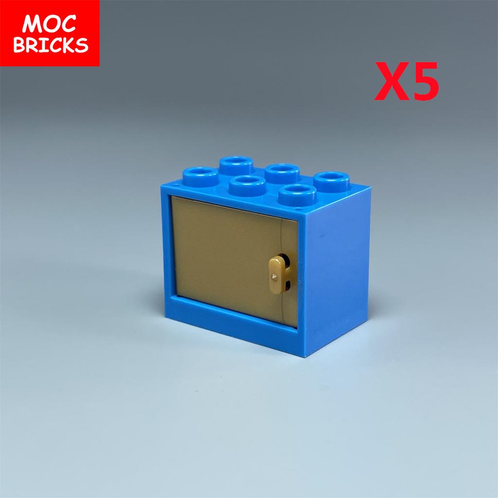Коробка-шкафчик для кубиков MOC Контейнер 2x3x2 Шкафы Собираемые Частицы 4532 4533 Городской Дом Строительные Кирпичики Детали