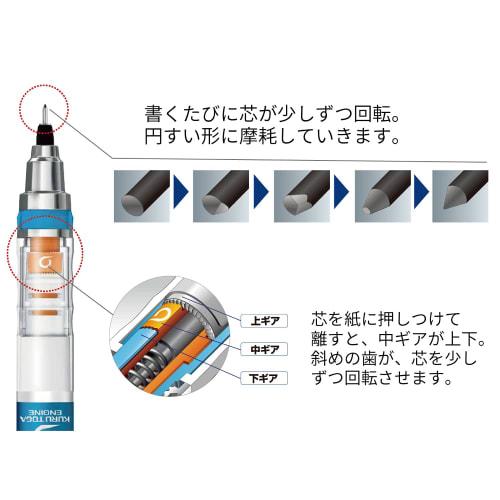 Механический карандаш Mitsubishi Pencil Alpha Gel 0.5 Switch Black M51009GG1P.24