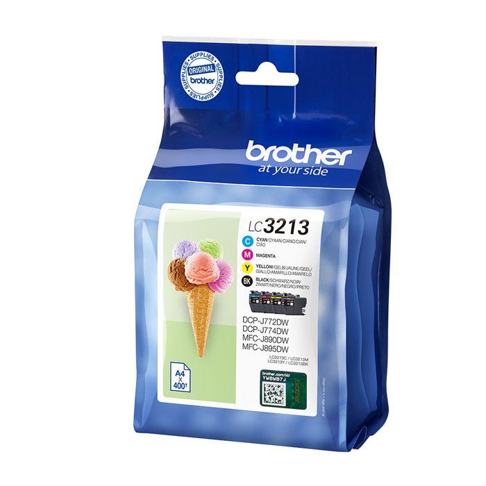 Cartouche d'encre Brother LC3213 - Pack de 4 - Noir, Jaune, Cyan, Magenta