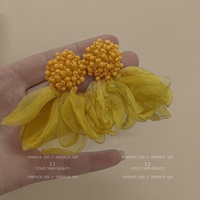 Летние милые серьги с цветами: Универсальные серьги-гвоздики высокого класса с иглой из серебра 925 пробы