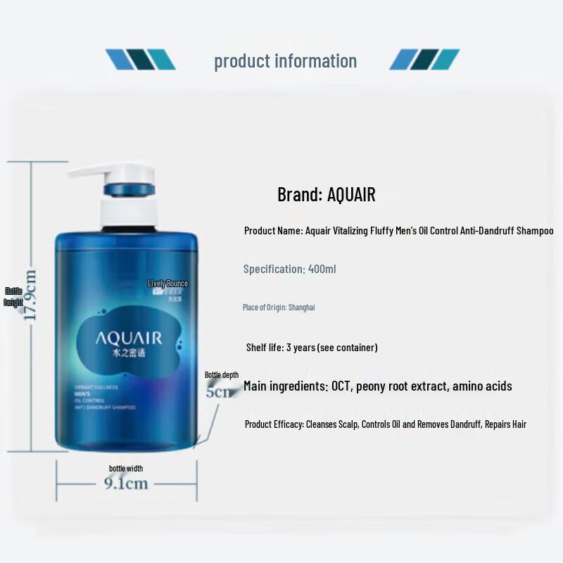 Aqua Label Men's Volumizing & Refreshing Shampoo