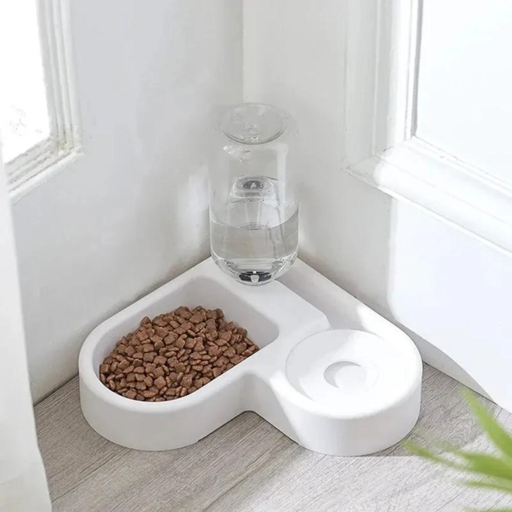 Moisture-proof Automatic Water Bowl Feeder Dual-use Corner Pet Food Dish Drinking And Feeding