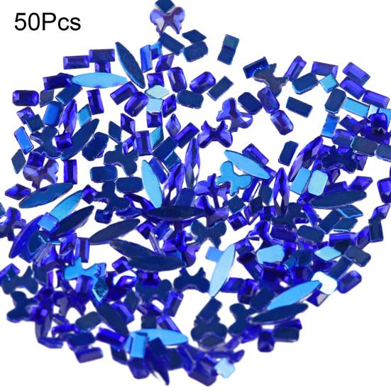 50 шт., стеклянные стразы для ногтей «Аврора», «сделай сам», стразы для дизайна ногтей, стразы с плоским дном, для потрясающего вечернего образа