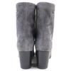 Excellent CHANEL Short Boots COCO Mark Suede Leather Ankle Boots Gray 37 G32213 Used