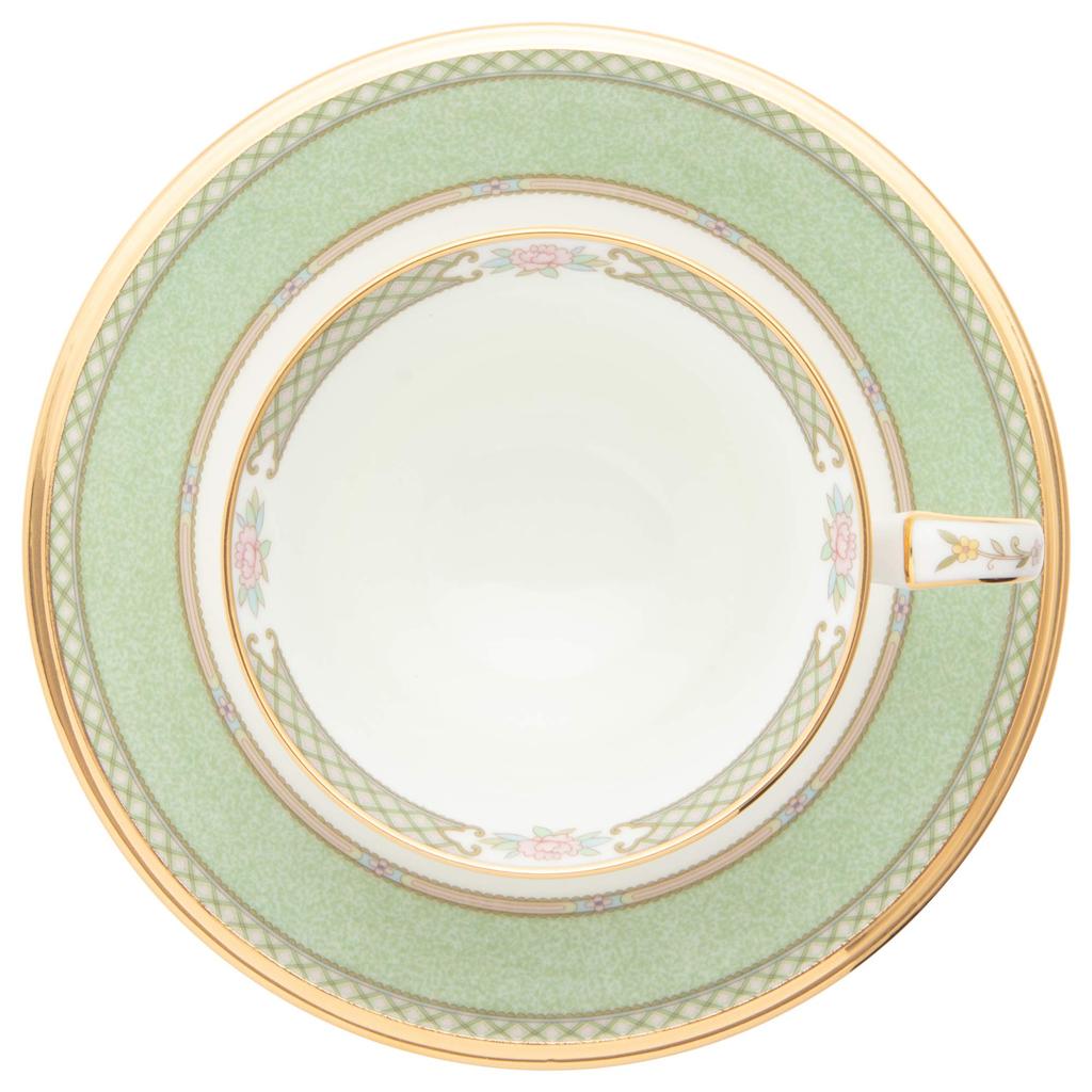 Noritake American Cup Saucer 220cc Yoshino Green Bone China & Y59589/9983