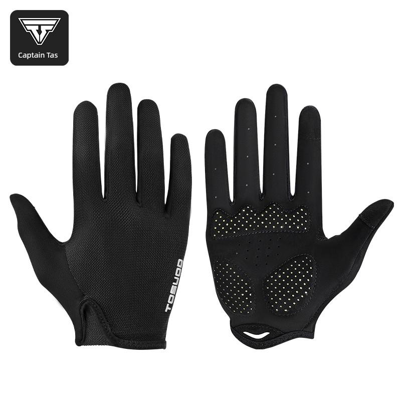 Captain Tas Cycling Gloves Summer Bicycle Road Bike Anti-Slip Shock Absorbing Long Finger Mountain Bike Professional Cycling Gear