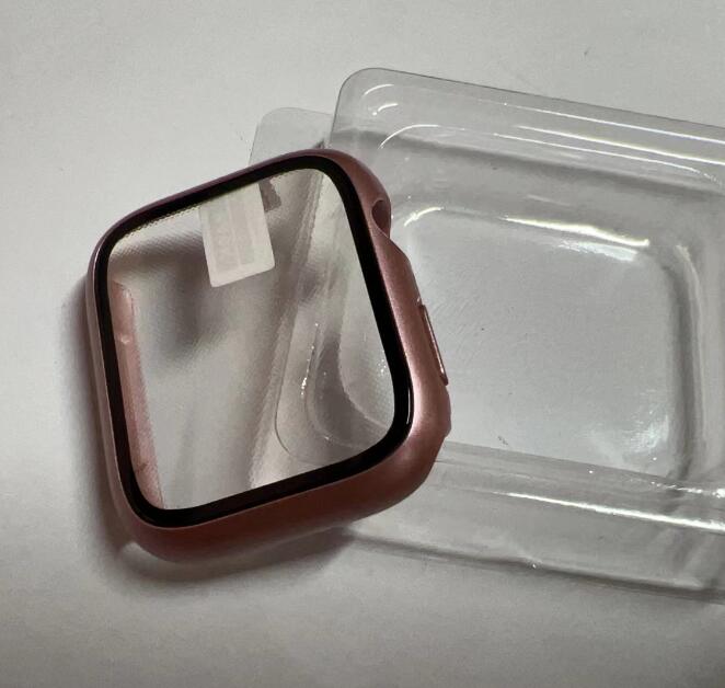 Закаленное стекло + чехол для часов Apple Watch 8 7 6 SE 5 3 4 44 мм 40 мм Защитная пленка для экрана iWatch 5 3 2 42 мм 38 мм чехол-бампер