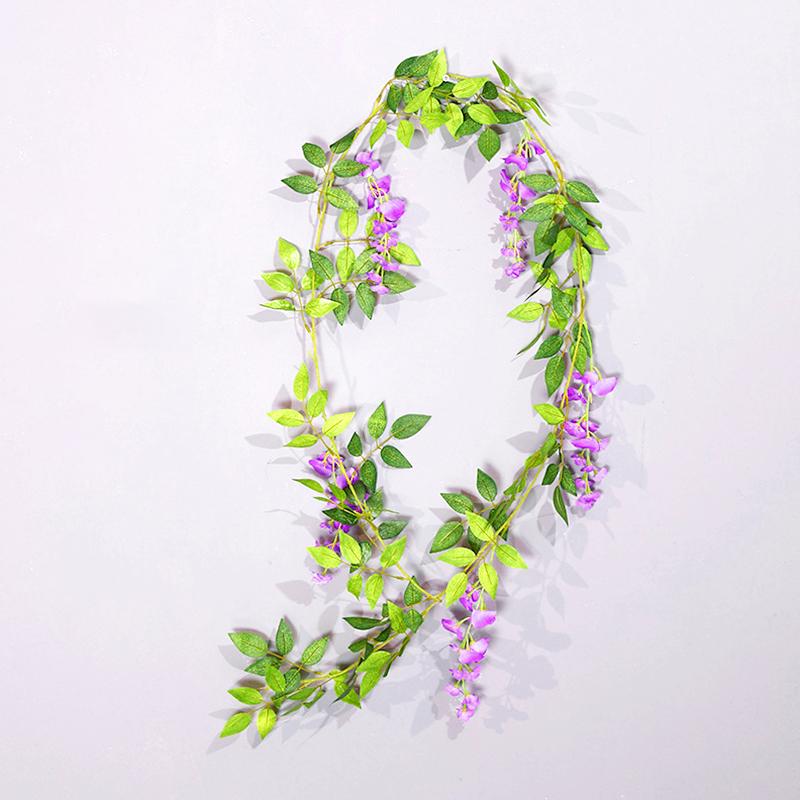 1шт настенное растение лоза домашний декор свадебная арка искусственный цветок садовый декор искусственная глициния лоза гирлянда цветочная гирлянда