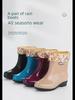 Women's Waterproof Mid-Tube Winter Rain Boots - Non-Slip, Velvet-Lined, Fashionable, Thickened for Warmth