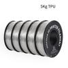 GEEETECH 5KG Transparent TPU Filament, Highly Elastic Flexible Material, Compatible with Most 3D Printers, 1.75mm Diameter