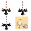 Parrots Grinding Scratcher Perch Stands Birds Stand Ceramics Stick Grinding with Suction Cup Paw Climbing Standing