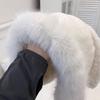 Теплая плюшевая шапка для защиты ушей, зимняя шляпа-ведро, новая шапка с большими кроличьими ушами, женская
