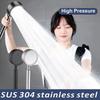 Турбонаддувная душевая лейка для ванной из нержавеющей стали 304, распылитель с высоким давлением и водосбережением, турбонаддувная дождевая ручная душевая лейка