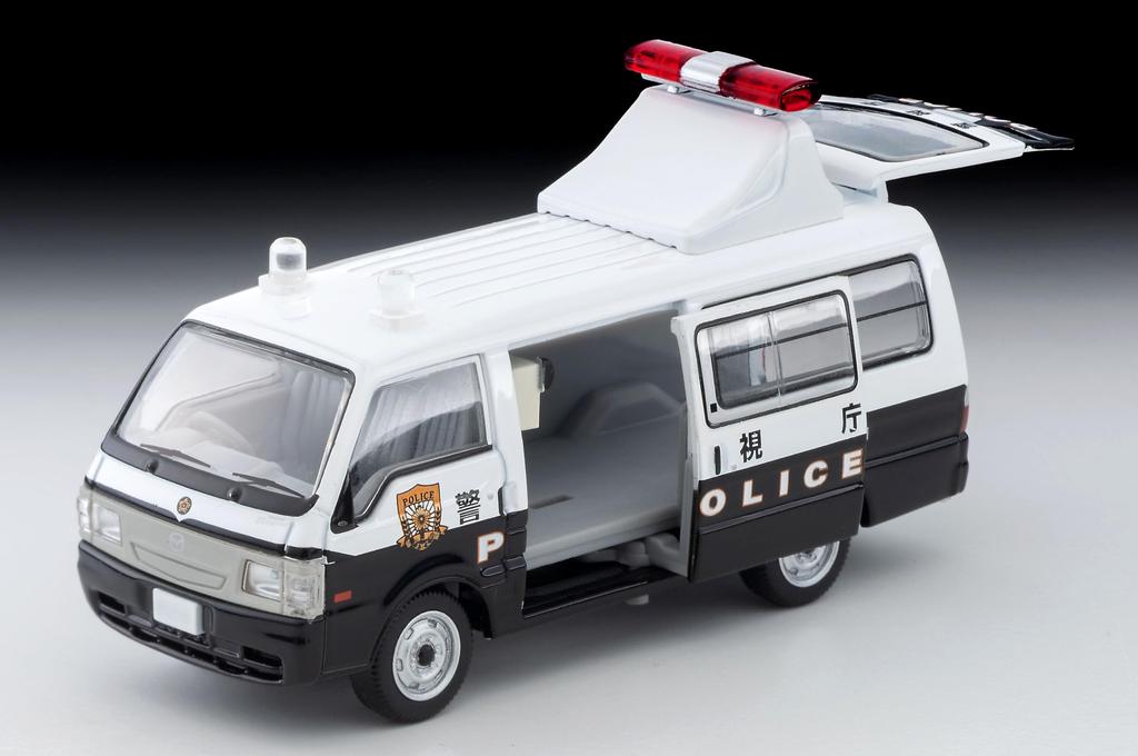 Tomica Limited Vintage Neo Mazda Bongo Brony Van Guidance Sign Vehicle Metropolitan Police Department Completed Product 1/64 LV-N309a