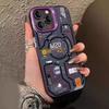 Чехол для iPhone 17e 16 Pro Max 17 Air 16e 15 14 13 12 8 7 Plus SE 2020 Машинный чип Чехлы для телефонов Металлический блеск Защитная крышка