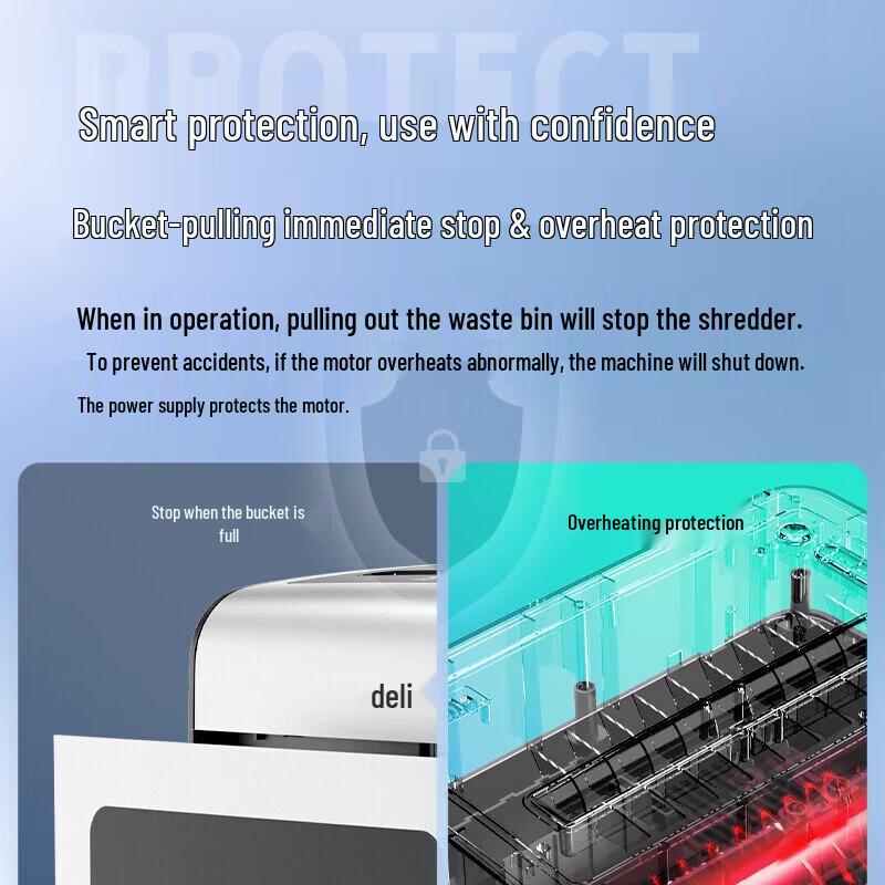 Deli 9914 Multi-Function High-Security Commercial Paper Shredder CN plug (adapter included)