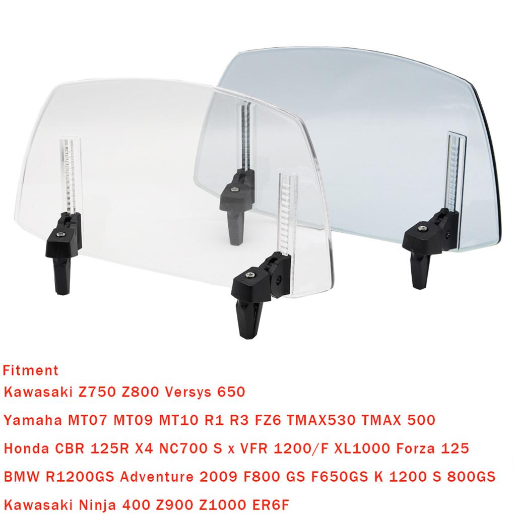 Motorcycle Windshield Extension Spoiler Windscreen Air Deflector For Kawasaki for Yamaha for BWM R1200GS F F650GS