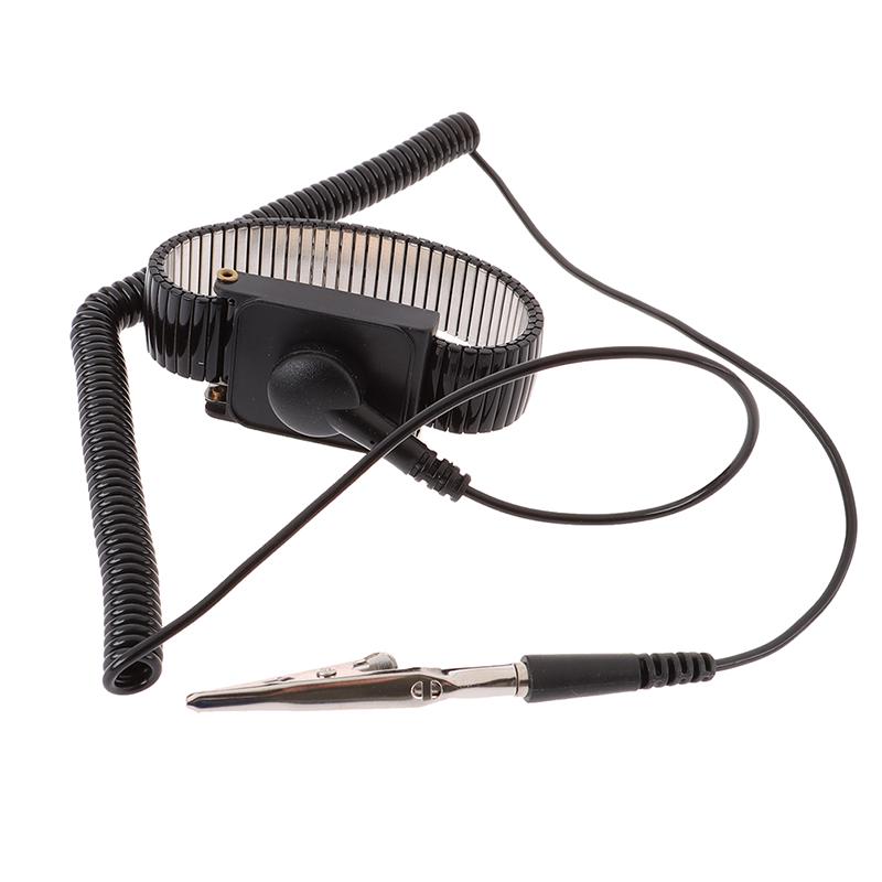 Anti Static Work Wrist Strap Esd Adjustable Discharge Belt Ground Metal Bracelet