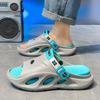 Fashion New Style Summer Men Slippers EVA Thick Bottom Mans Flip Flops Outdoor Beach Sandals Young Fashion Men's Non-slip Sandals
