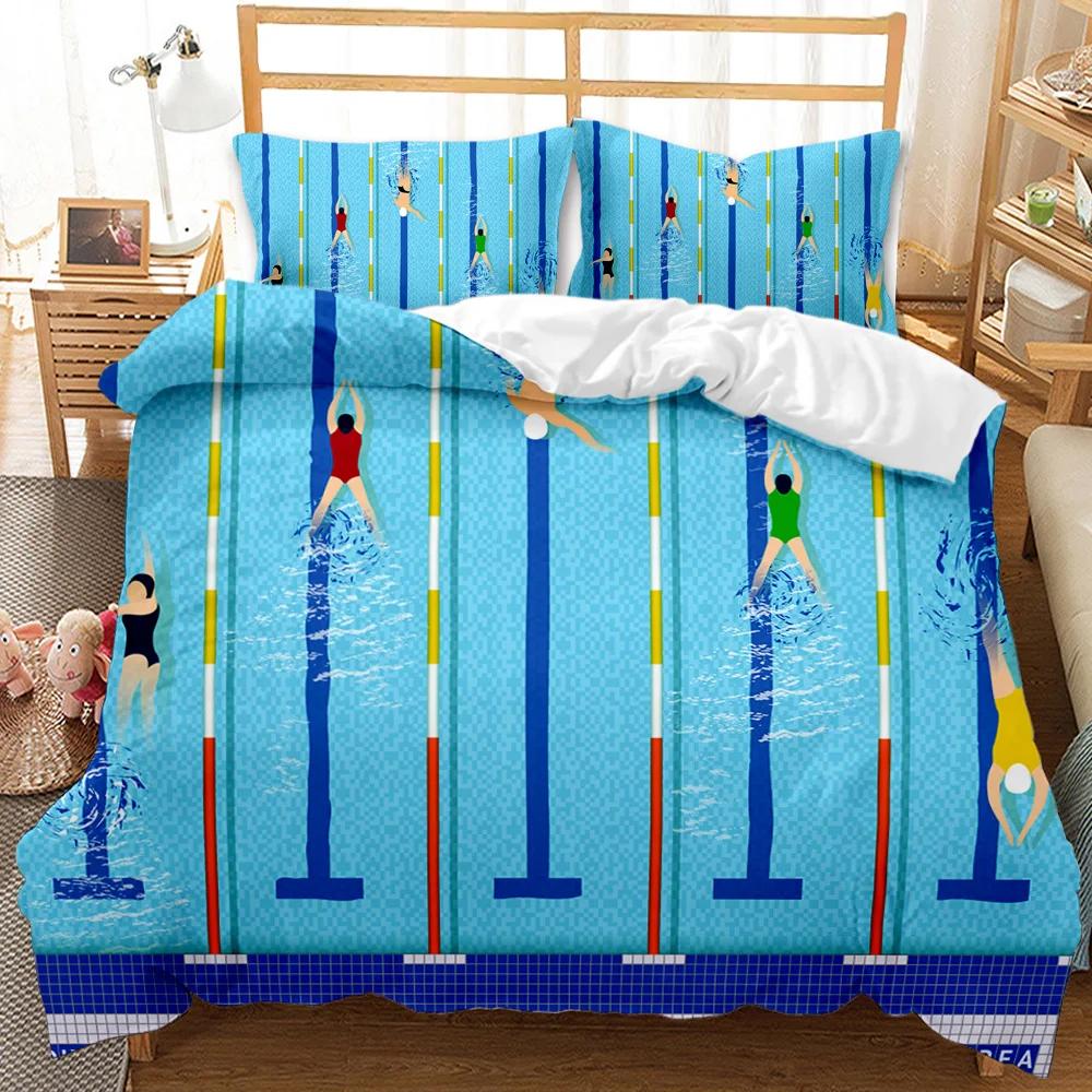 Sports Duvet Cover Set Taekwondo Defense Techniques Sport Practice Bedding Aikido Karate Judo Queen King Polyester Quilt Cover