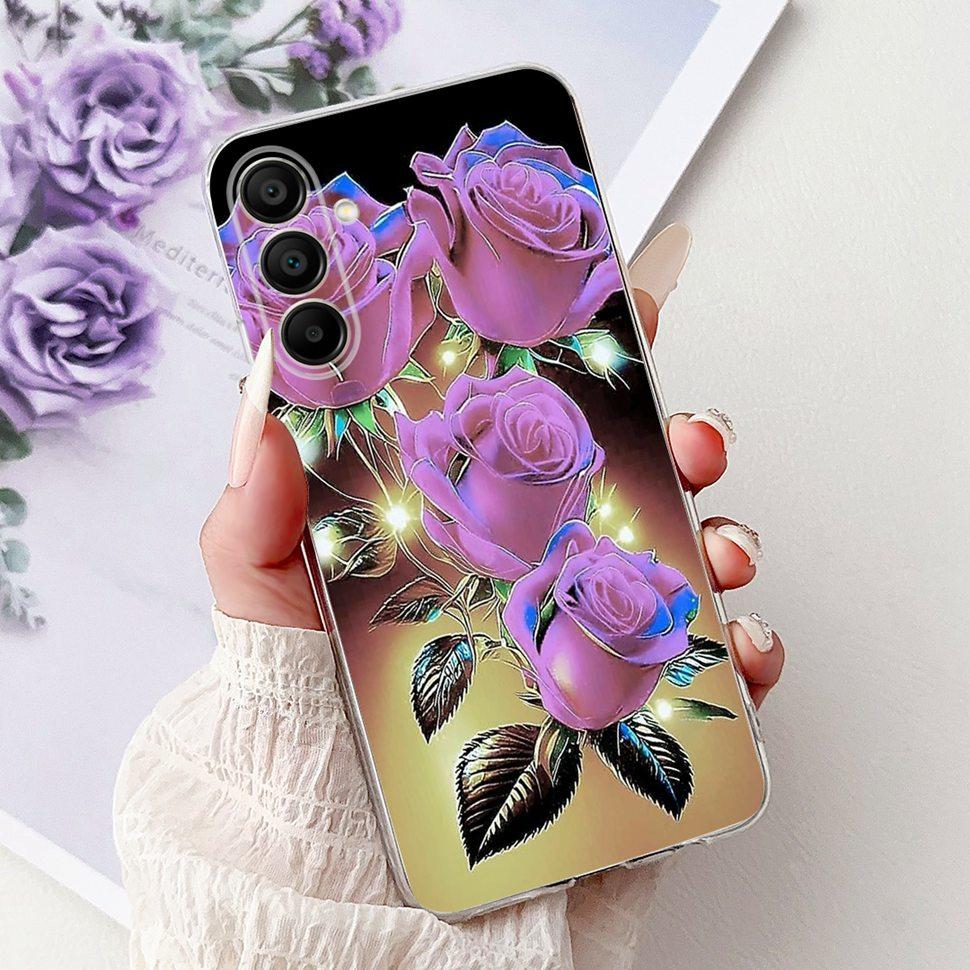 Phone Cases For Samsung Galaxy A15 Case Love Cat Soft TPU Back Cover For Samsung A15 GalaxyA15 Case Shockproof Funda