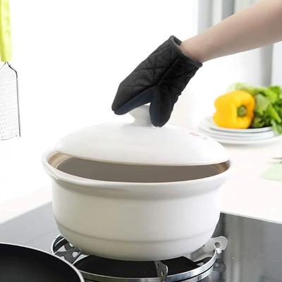 Нескользящие силиконовые утепленные перчатки с одним зажимом-утконосом, кухонные, для микроволновой печи, термостойкие, толстые, резиновые перчатки для духовки и выпечки YLE358