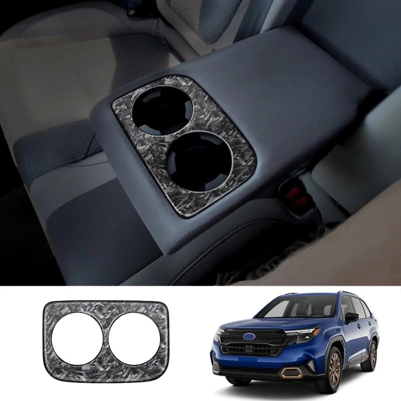 Для Subaru Forester 2024 2025 2026 ABS карбон Панель-наклейка на крышку подстаканника заднего ряда центральной консоли салона