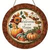 2d Плоский 20*20см, Украшение для дома, Осенний Добро пожаловать домой, Деревянный круглый логотип тыквы Креативная декоративная доска, для дома, клуба, кафе, спальни, бара