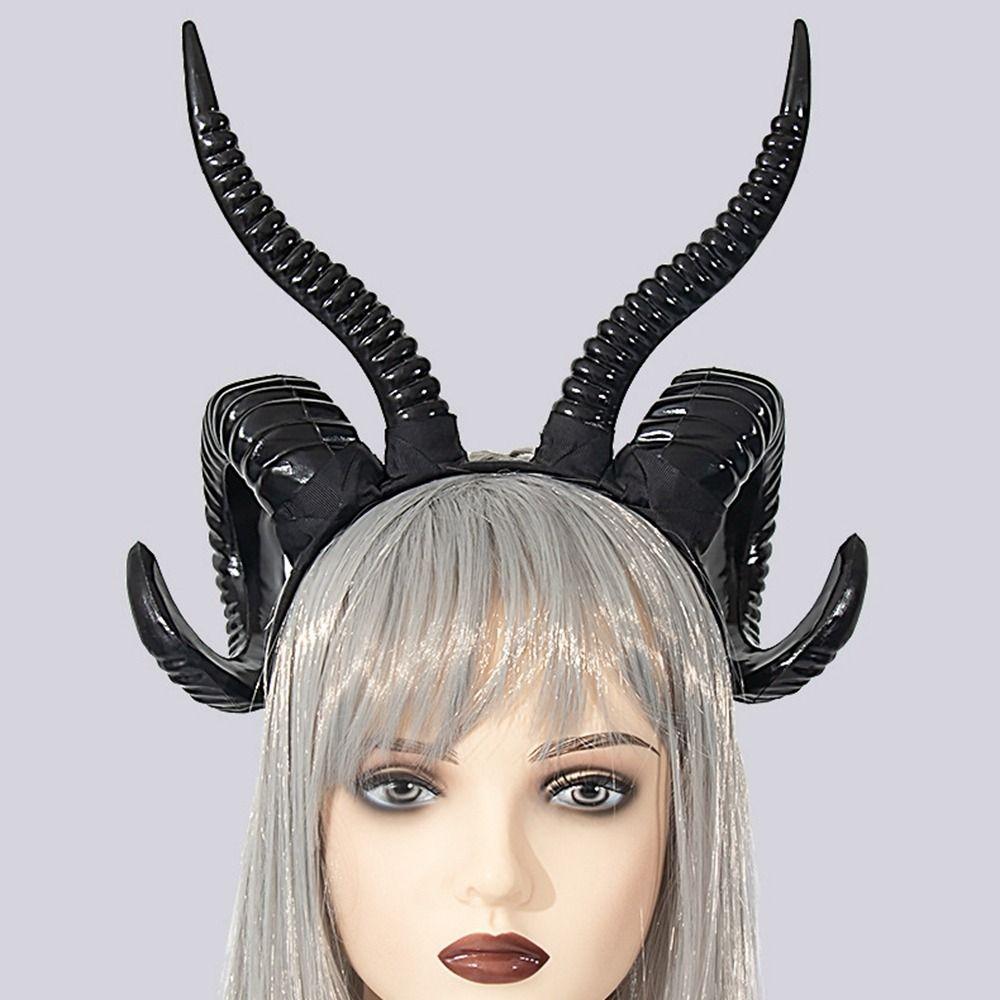 Devil Ox Horn Hairband Halloween Sheep Horns Headband Cosplay Headband  Men
