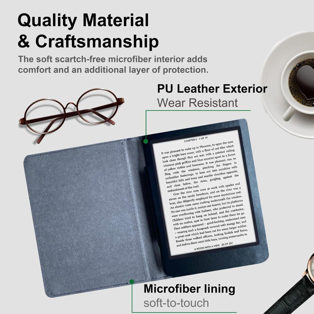 5-дюймовый чехол для электронной книги из искусственной кожи с функцией автоматического пробуждения/сна Folio Funda N705, умный чехол для Kobo Mini