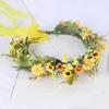 Девочки Венок Ободок Искусственные Цветы Листья Декор Регулируемая Лента Ручная Работа Гирлянда Свадьбы Фестивали Декор