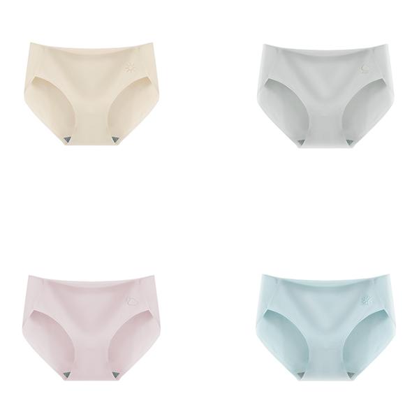 4 шт./компл. милые трусы для девочек, удобные дышащие хлопковые трусы, женские однотонные бесшовные трусики со средней талией