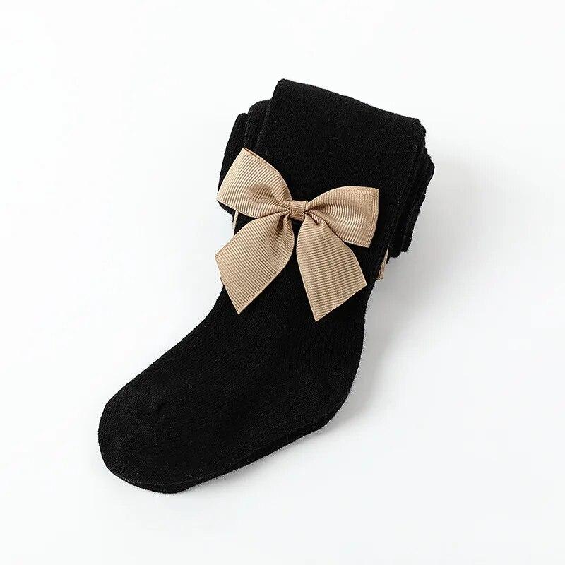 1 пара колготок для маленьких девочек, колготки в европейском стиле в стиле ретро, колготки с бантом для маленьких девочек, весенне-осенние дышащие чулки для детей 0-4 лет
