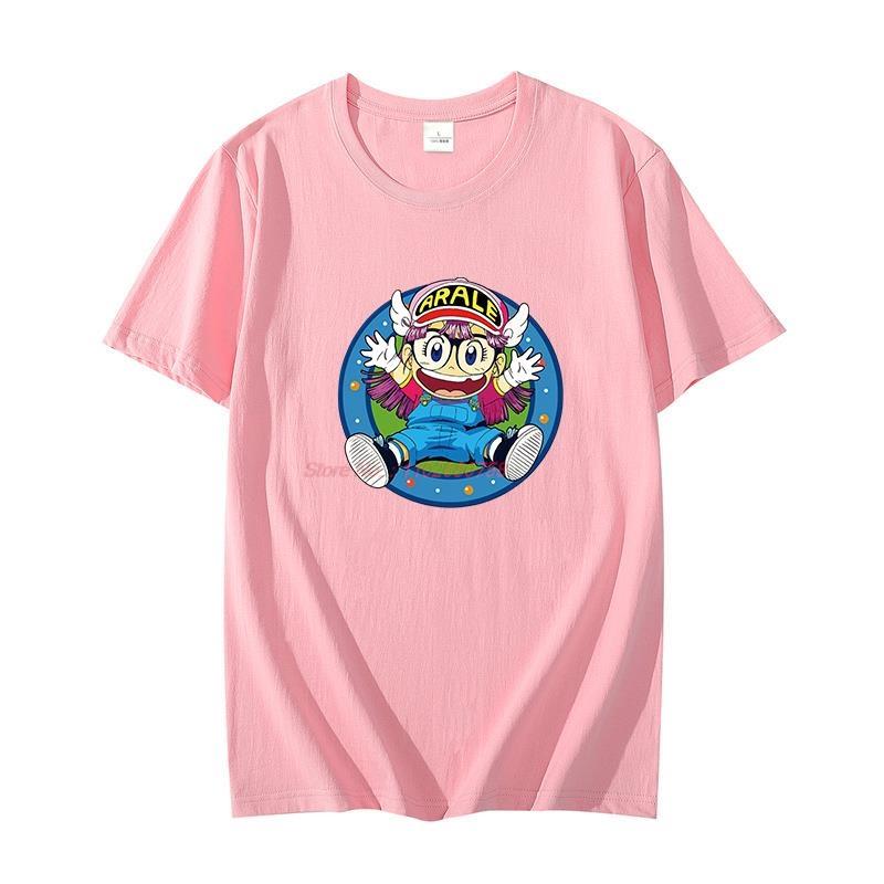 Summer Cotton Tshirt Arale Norimaki Happy Dr Slump Japanese Unisexga Harajuku Graphic T Shirts Short Sleeve Tshirts Unisex Clothing