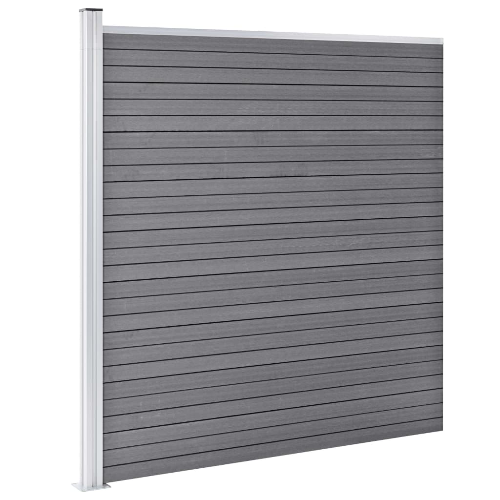 Garden Fence WPC 1045 x 186 cm Grey