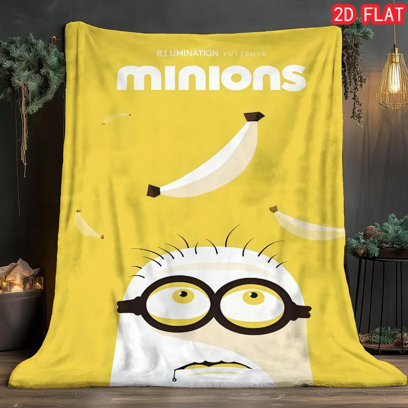 Cartoon Flannel Blanket Soft Warm Lightweight Throw Blanket for Kids Room Bedroom Sofa Couch Cute Home Decor Gift for Children