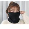 Winter Plush Scarf Woolen Knitting for Women Pure Color Neck Warmer Thick Cashmere Headband Ski Mask