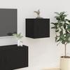 816642 vidaXL Wall-mounted TV Cabinet Black 40x34.5x40 Cm