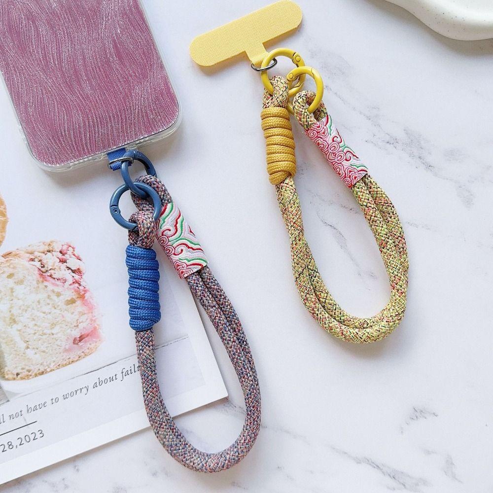 Handwoven Mobile Phone Lanyard Braided Hanging Rope Portable Phone Wrist Straps