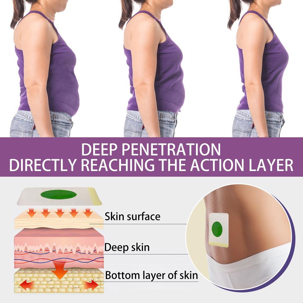 Здоровый пластырь для похудения, укрепляющая наклейка для тела, наклейка для похудения, подтягивающая кожу живота и ног, пластырь для коррекции фигуры из натуральных ингредиентов 10 шт.