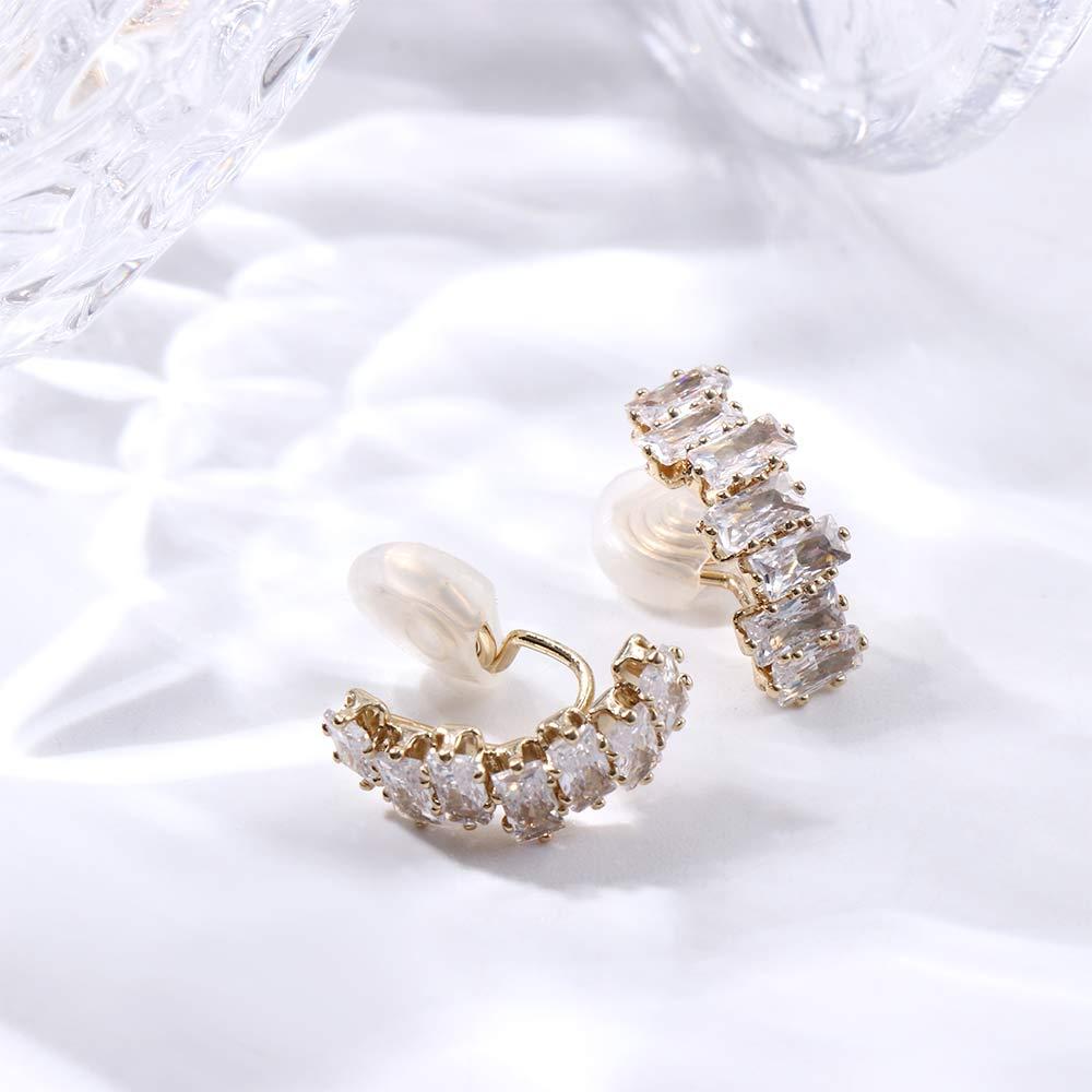 Cuff Fashion Jewelry  Rhinestone Clip Earrings Korean Earrings Ear Bone Clip Zircon Ear Clip