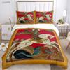 Fashion Ethnic Frame Horse Duvet Cover Comforter Bedding Set Soft Quilt Cover and Pillowcases for Teens Single/Double/Queen/King